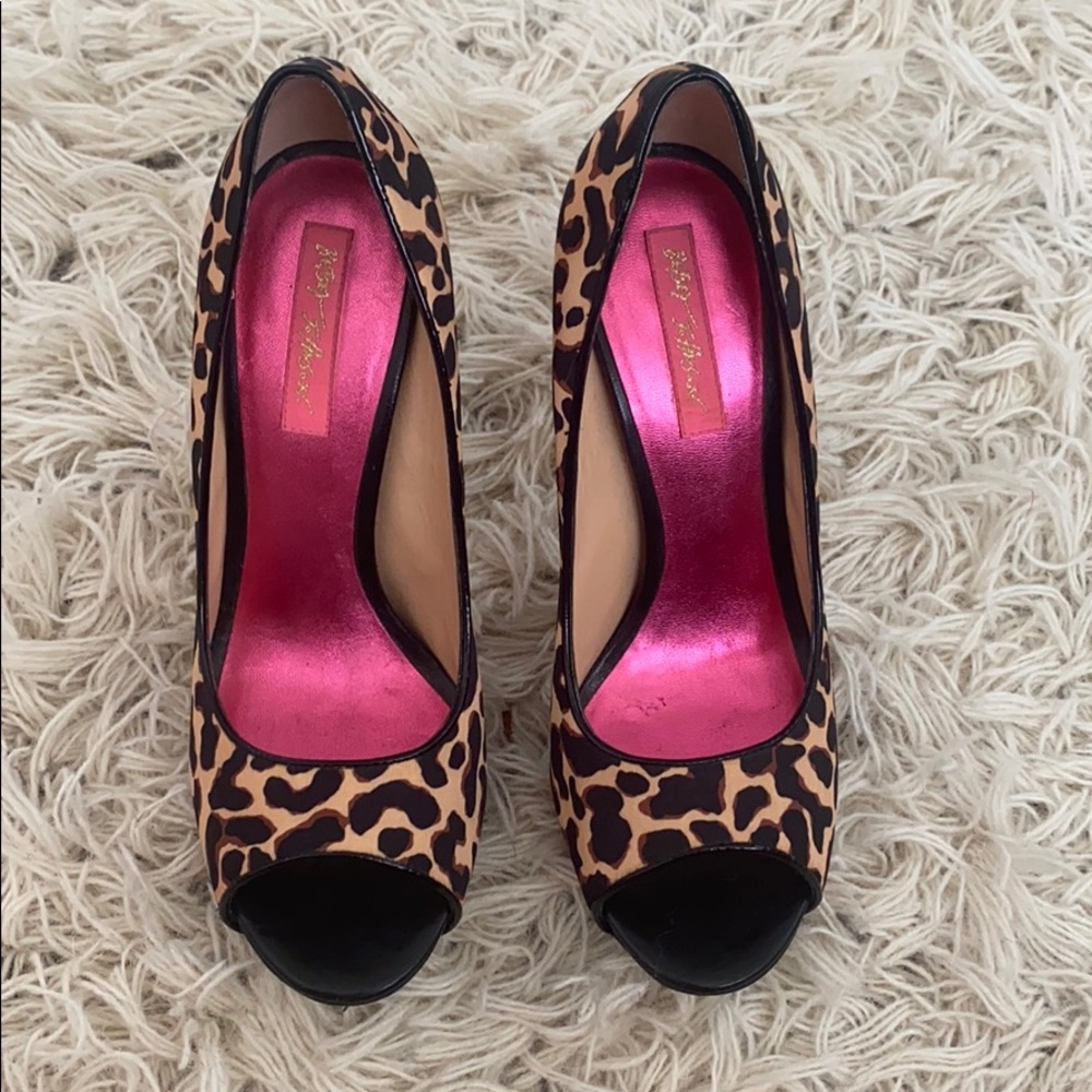 Leopard and Black Heels by Betsey Johnson